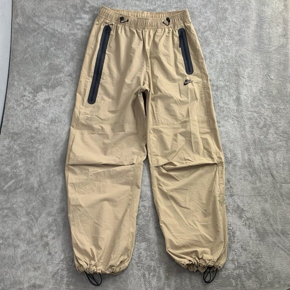 Nike Tech Woven Oversized Pants Mens Medium Beige Skate Wide Leg Stretch HM7158 - Picture 3 of 16